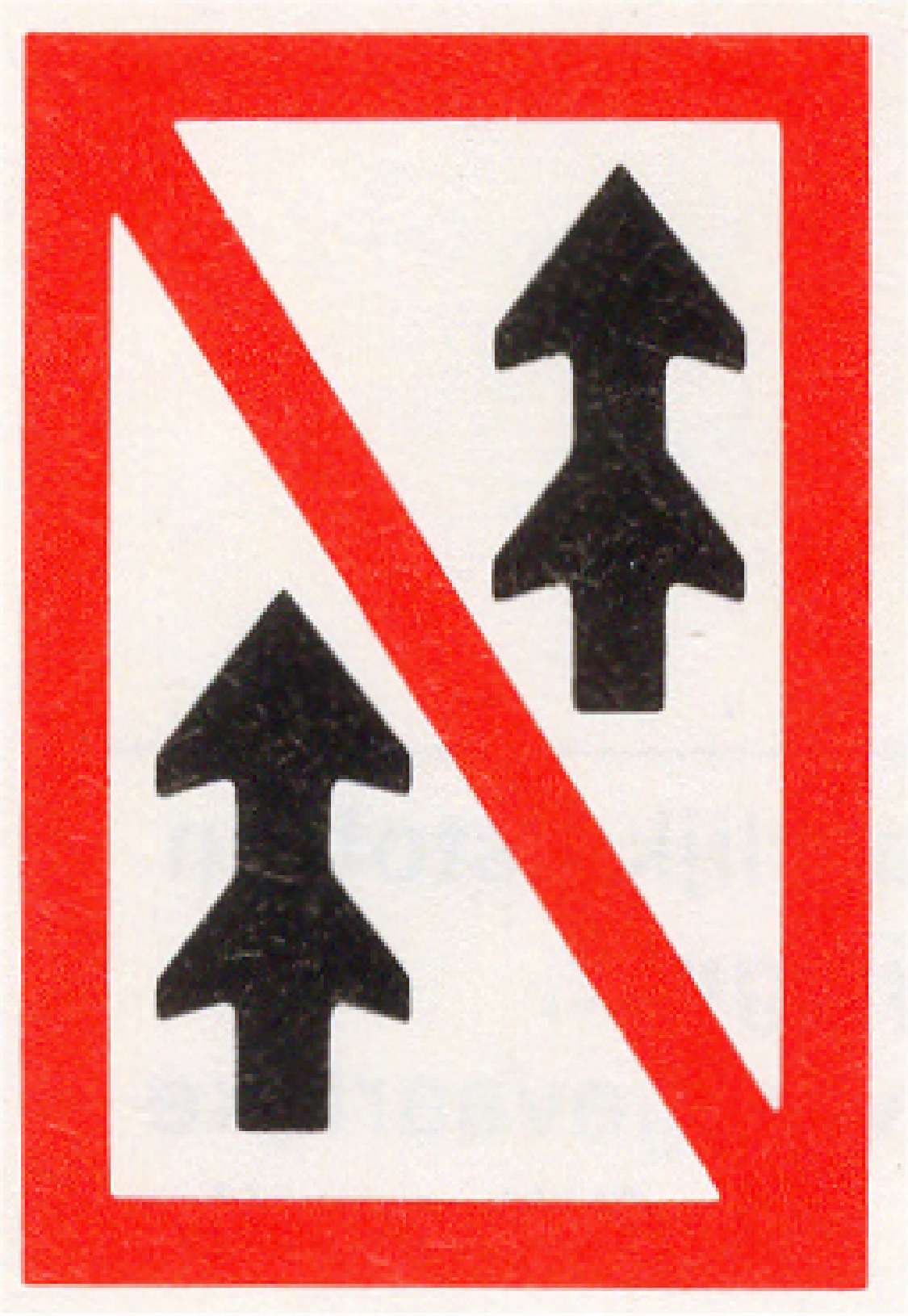 Verkeersteken A.3: Voorbijlopen verboden (samenstellen)