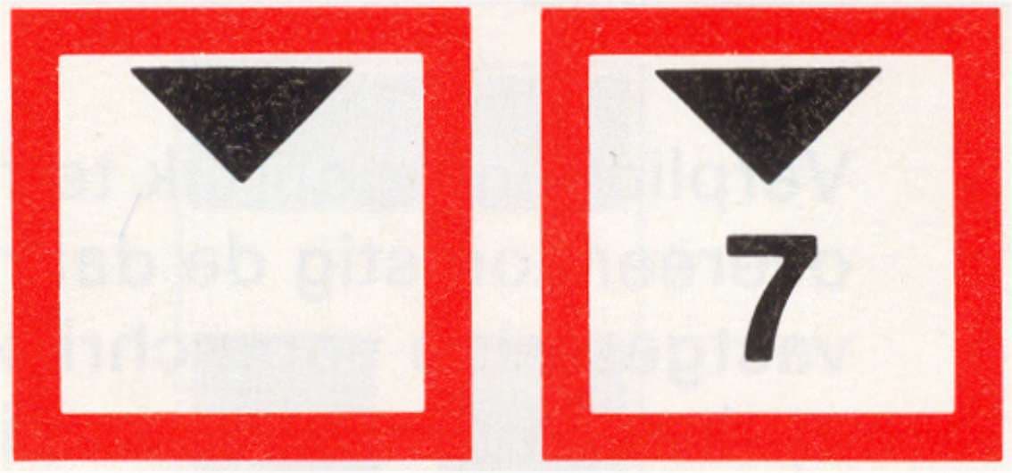 Verkeersteken C.1: Beperkte waterdiepte (met getal)