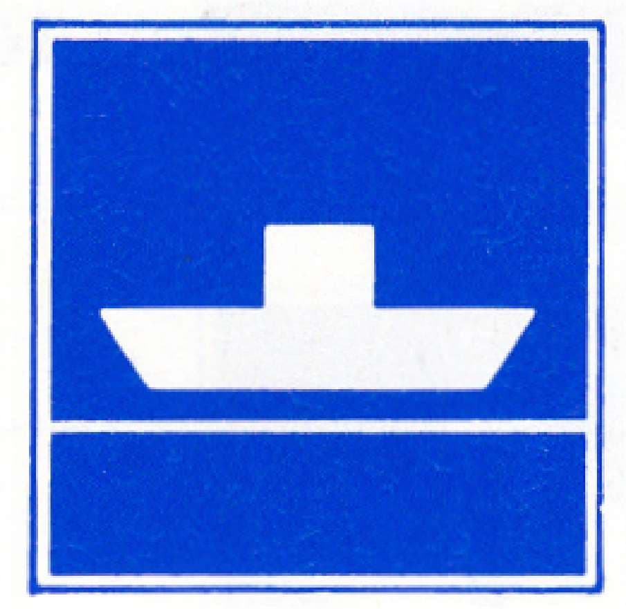 Verkeersteken E.4a: Niet-vrijvarende veerpont