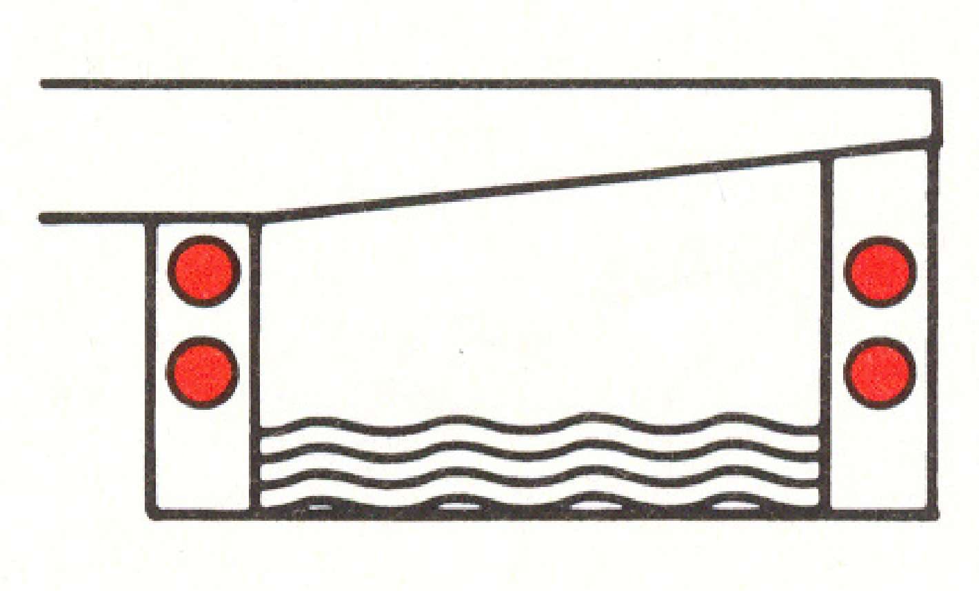 Verkeersteken G.3-b: Stuw: doorvaart verboden