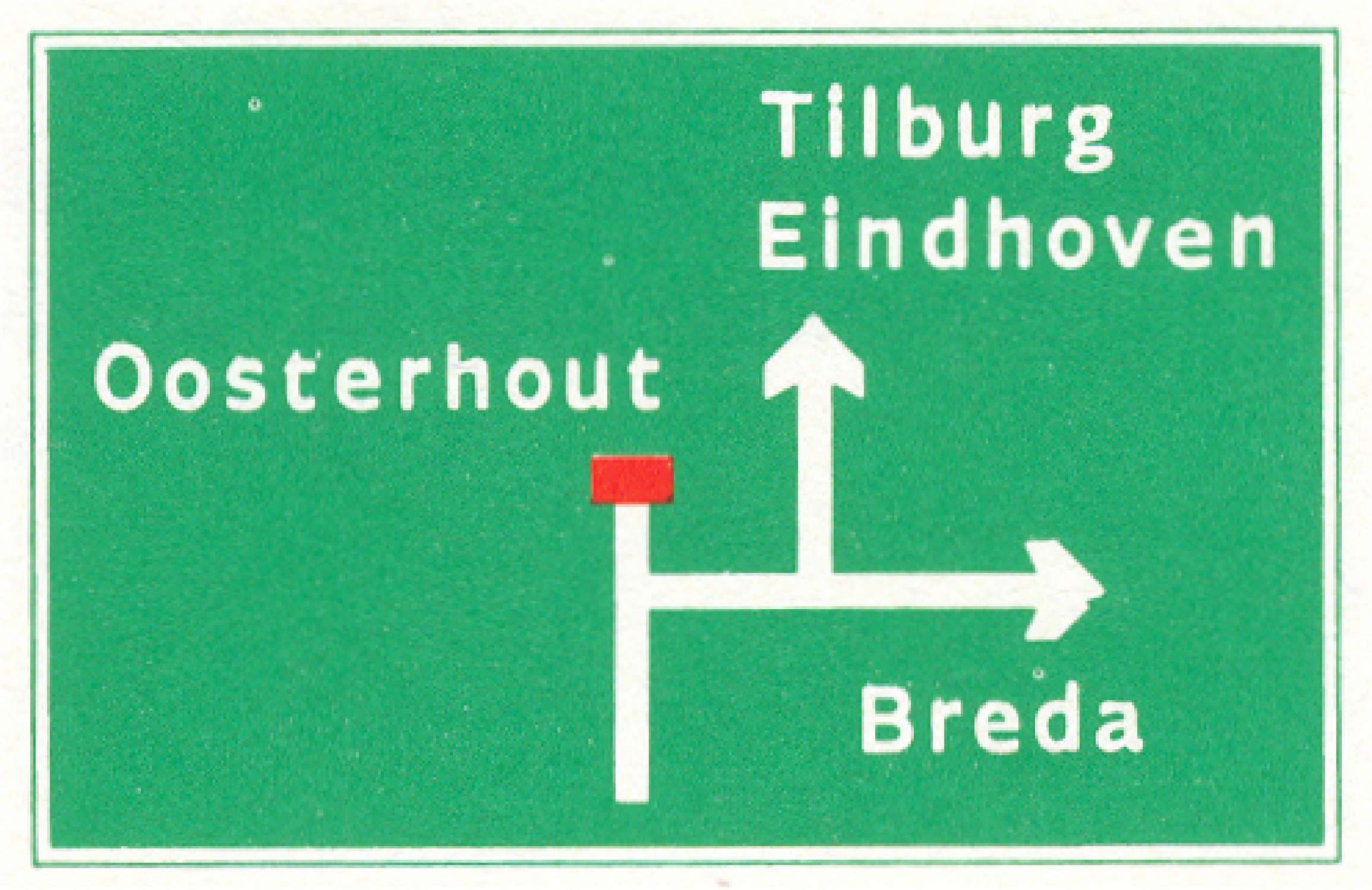 Verkeersteken H.2: Bewegwijzering hoofdtoelen (groen)