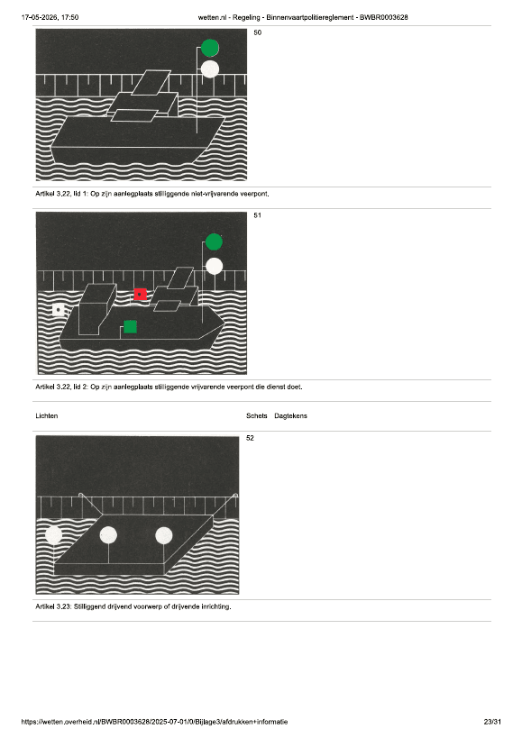 Scheepslicht: Artikel 3.22 – Afgemeerd schip met gevaarlijke stoffen